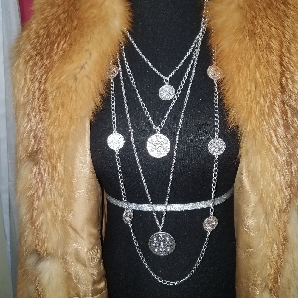 Silver Toned Coin Necklace from Premier Designs!